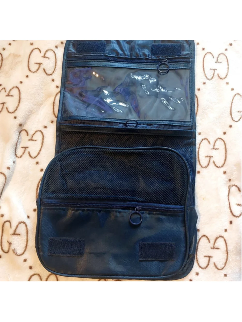 💙🧳 Navy Blue Folding Travel Cosmetic Bag 💄